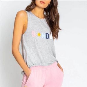 PJ Salvage Sunday Lounge Tank Top Gray Medium